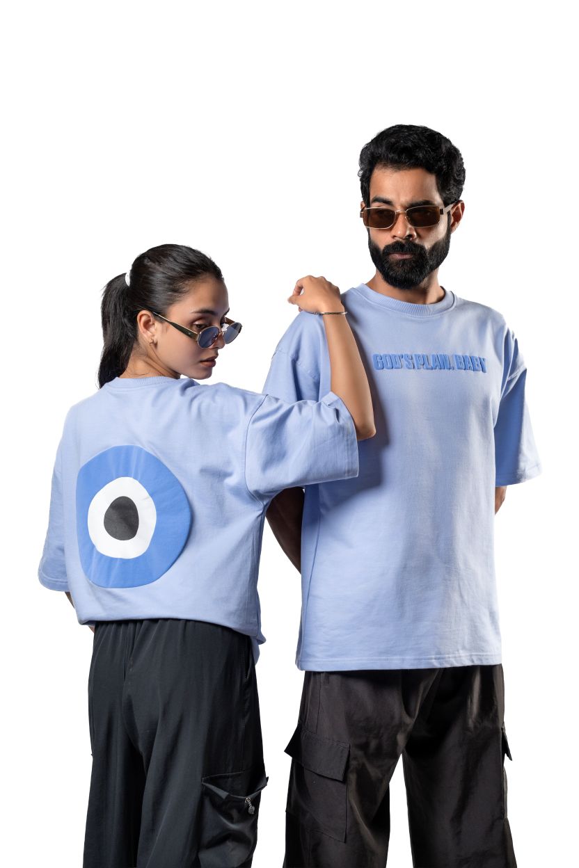 The 'God's Plan, Baby' Oversized T-shirt | Baby Blue