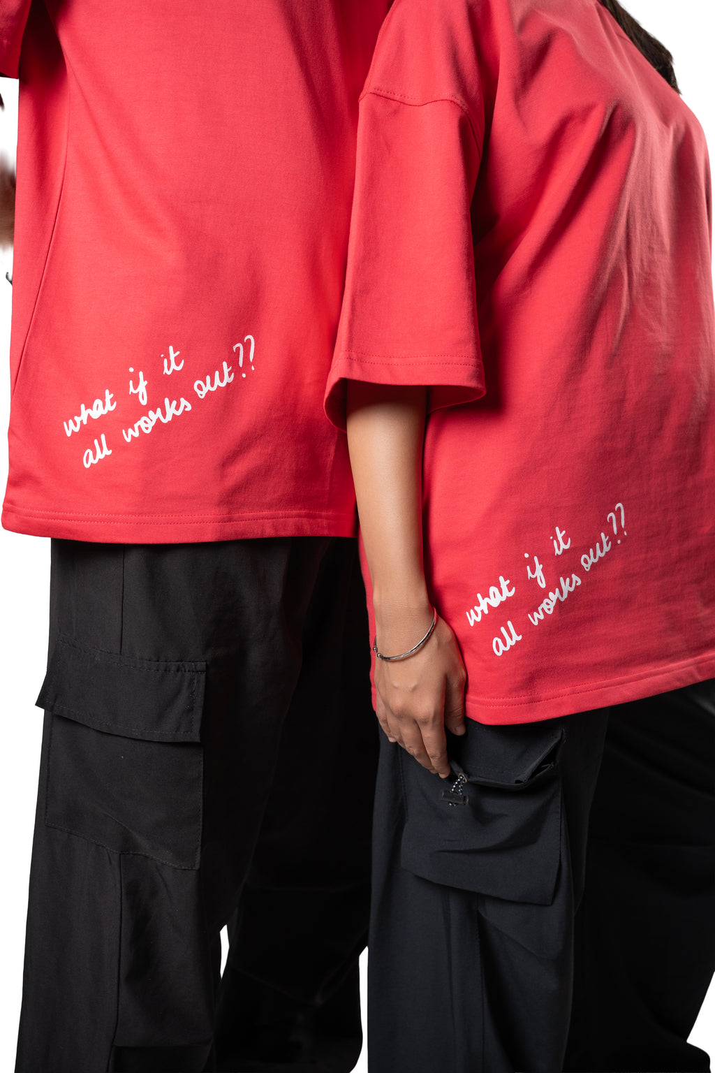 'What if it all works out?' Oversized T-shirt | Rose