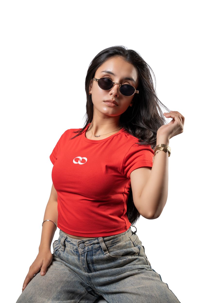 Infinity Baby Tee | Red