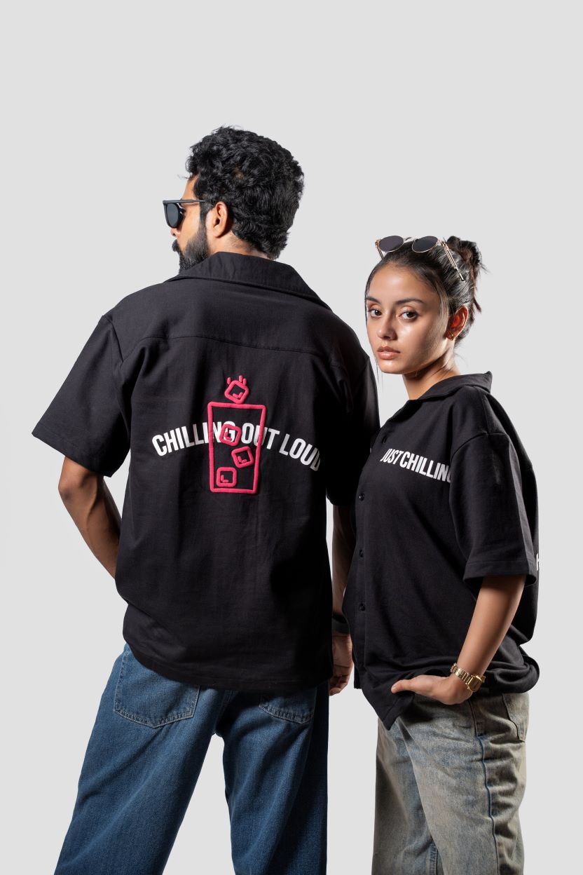 The ‘Just Chilling’ Black Bowling Shirt | Black