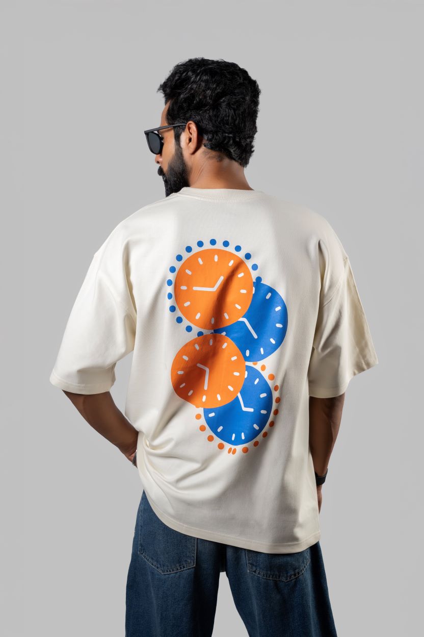 The Embroidered 'Badlav' Oversized T-shirt | Antique White